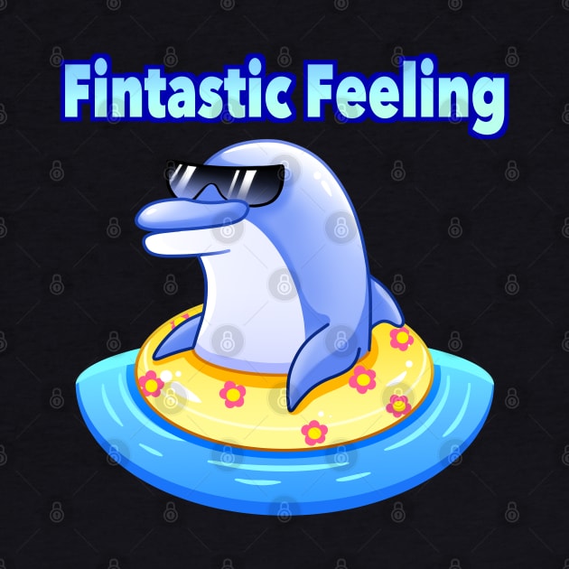 Fintastic Feeling Funny Dolphin by Dojaja